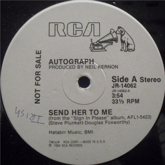 Autograph (2) : Send Her To Me (12", Promo)