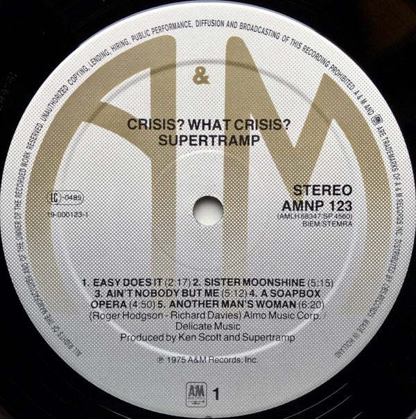 Supertramp : Crisis? What Crisis? (LP, Album, RE)