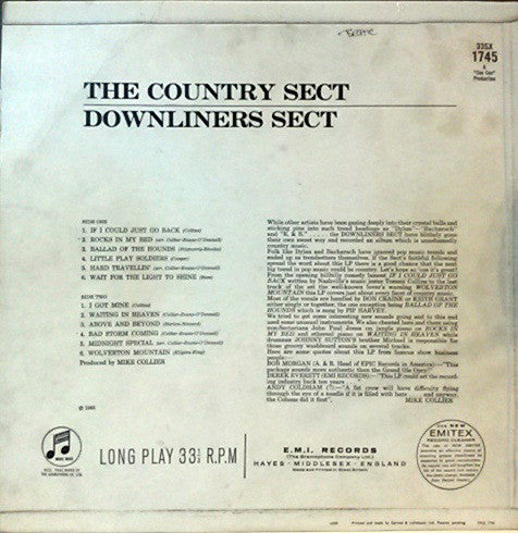 Downliners Sect : The Country Sect (LP, Album, Mono)