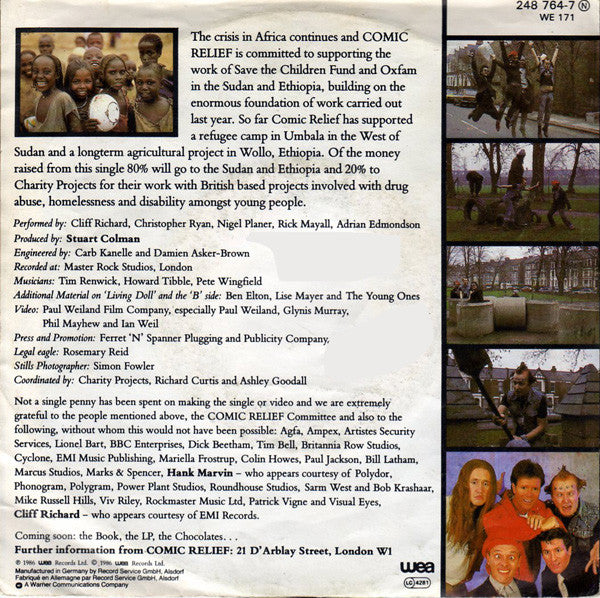 Cliff Richard And The Young Ones Featuring Hank Marvin : Living Doll (7", Single)