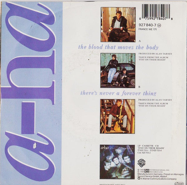 a-ha : The Blood That Moves The Body (7", Single)