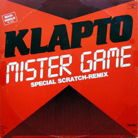 Klapto : Mister Game (Special Scratch-Remix) (12", Maxi)