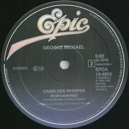 George Michael : Careless Whisper (Extended Mix) (12", Maxi)