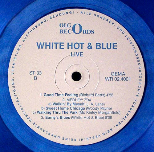 White Hot & Blue : Live (LP, Blu)