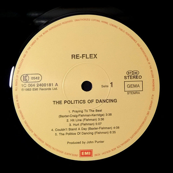 Re-Flex (2) : The Politics Of Dancing (LP, Album)