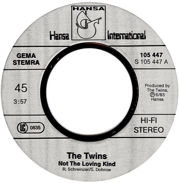 The Twins : Not The Loving Kind / Men Of Destiny (7", Single)