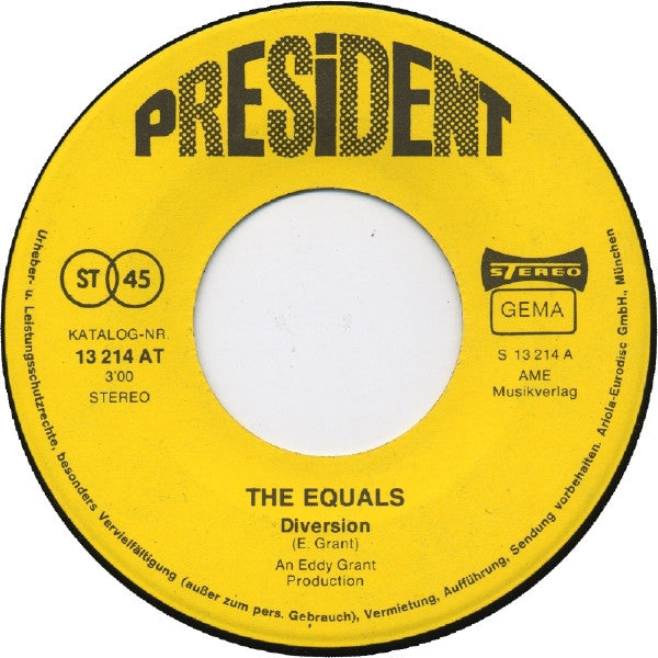 The Equals : Diversion / Here Today, Gone Tomorrow (7", Single)