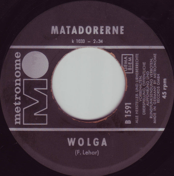 Matadorerne : Volga (7", Single)