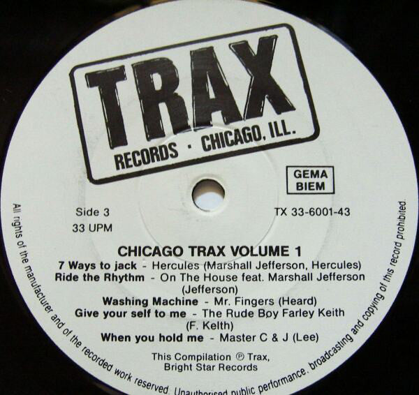 Various : Chicago Trax - Volume 1 (2xLP, Comp)
