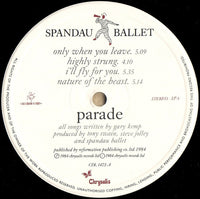 Spandau Ballet : Parade (LP, Album, Gat)