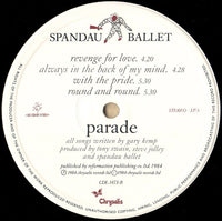 Spandau Ballet : Parade (LP, Album, Gat)