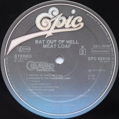 Meat Loaf : Bat Out Of Hell (LP, Album, RP, 54)