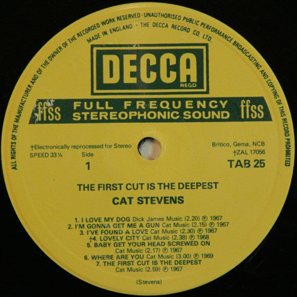 Cat Stevens : The First Cut Is The Deepest (LP, Comp)