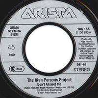 The Alan Parsons Project : Don't Answer Me (7", Single)