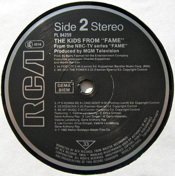 The Kids From Fame : The Kids From Fame (LP, Album, Gat)