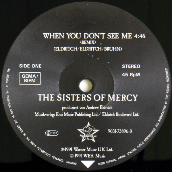 The Sisters Of Mercy : When You Don't See Me (12")