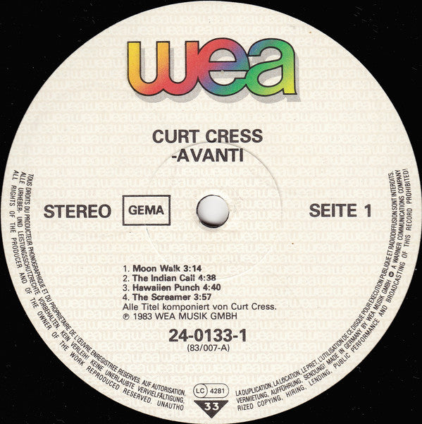 Curt Cress : Avanti (LP, Album)