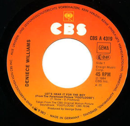 Deniece Williams : Let's Hear It For The Boy (7", Single)
