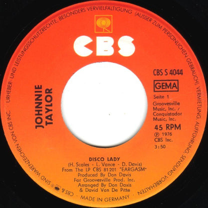 Johnnie Taylor : Disco Lady (7", Single)