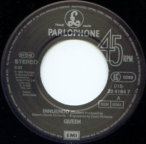 Queen : Innuendo (7", Single)