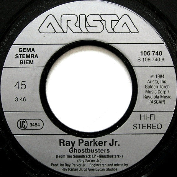 Ray Parker Jr. : Ghostbusters (7", Single)