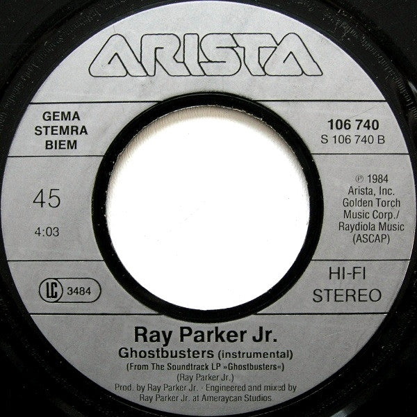 Ray Parker Jr. : Ghostbusters (7", Single)