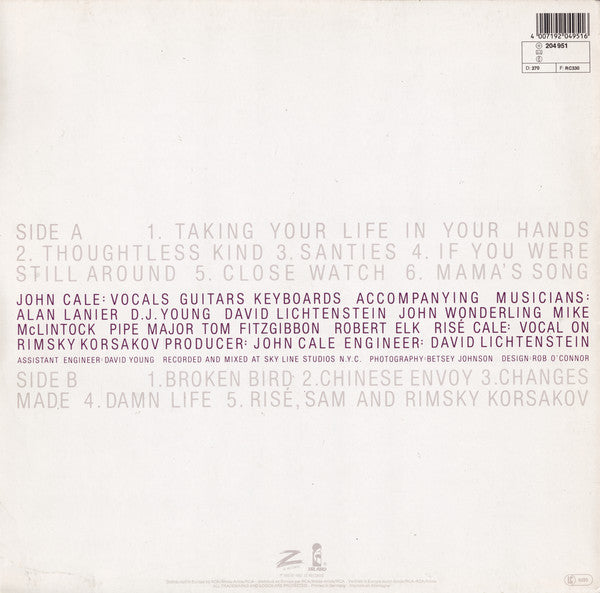 John Cale : Music For A New Society (LP, Album, RE)