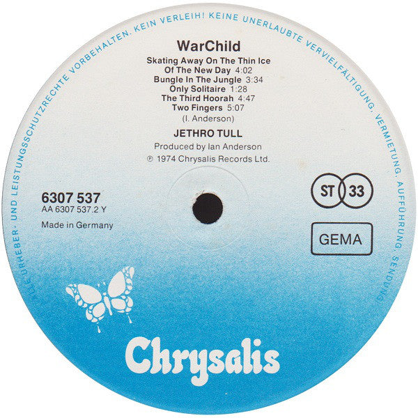 Jethro Tull : War Child (LP, Album, RE)
