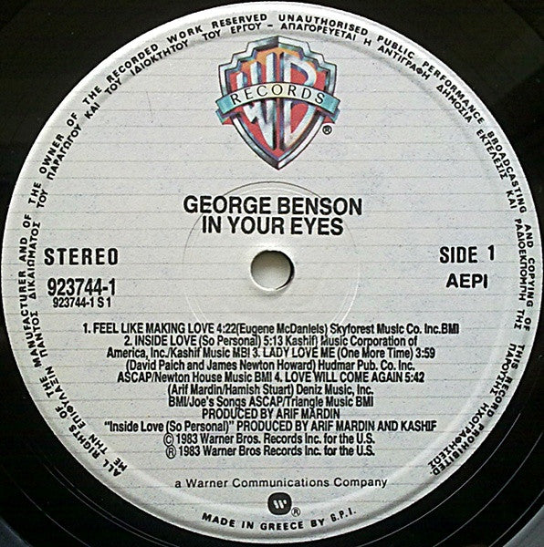 George Benson : In Your Eyes (LP, Album)