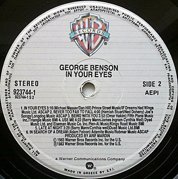 George Benson : In Your Eyes (LP, Album)