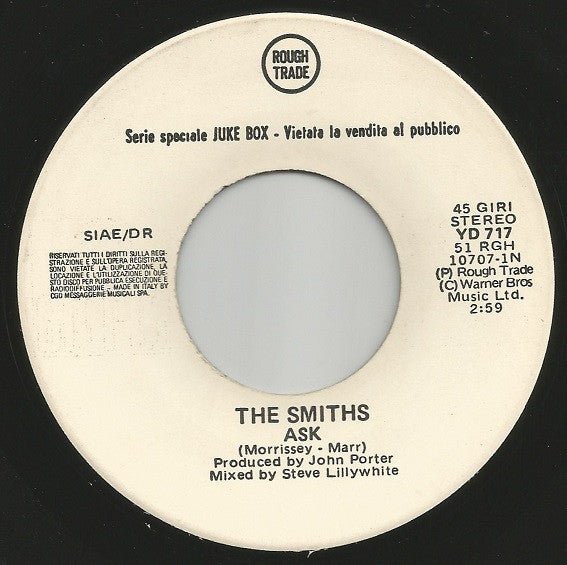 The Smiths / Sergio Caputo : Ask / Il Garibaldi Innamorato (7", Jukebox)