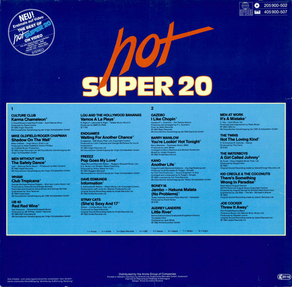 Various : Hot Super 20 (LP, Comp)