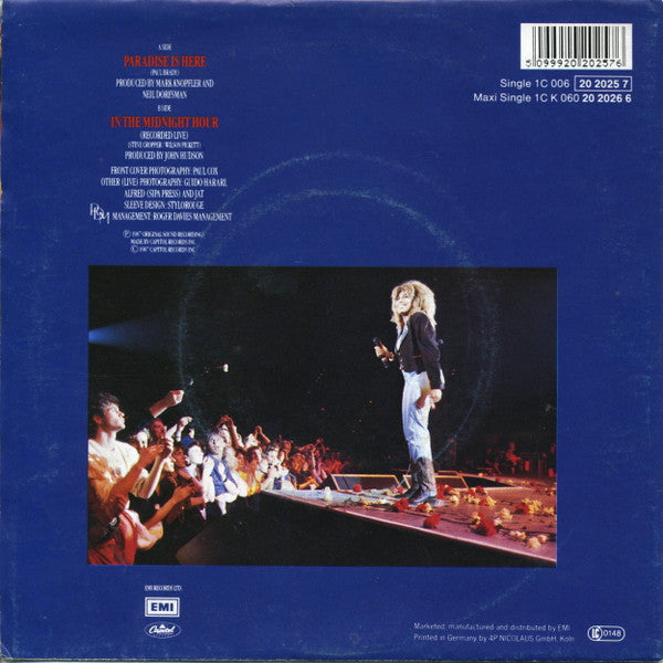 Tina Turner : Paradise Is Here (7", Single, Pos)