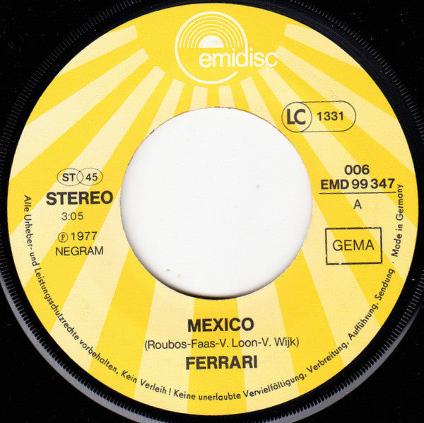 Ferrari (3) : Mexico (7", Single)