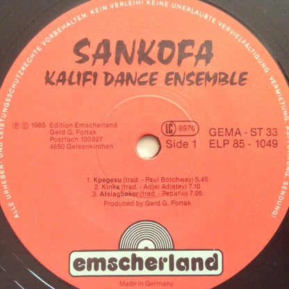 Kalifi Dance Ensemble* : Sankofa (LP, Album)
