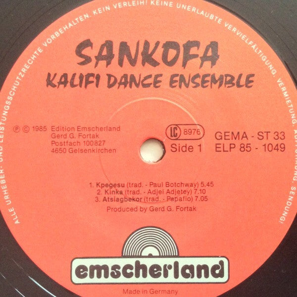 Kalifi : Sankofa (LP, Album)