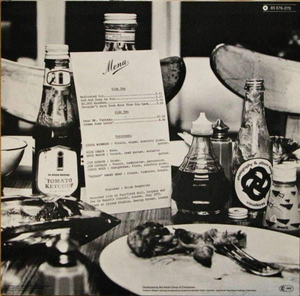 Traffic : Welcome To The Canteen (LP, Album, RE)
