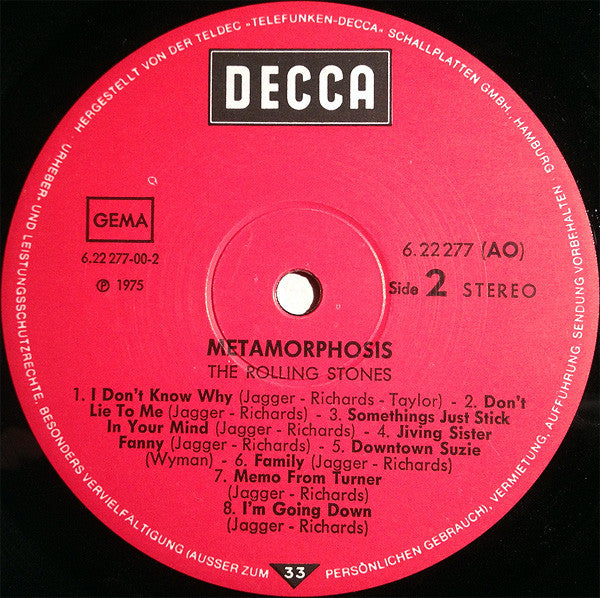The Rolling Stones : Metamorphosis (LP, Comp)
