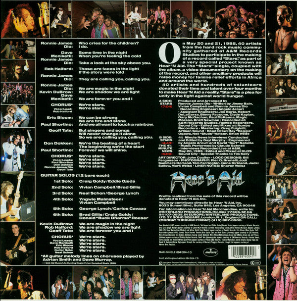 Hear'n Aid : Stars (12", Maxi)