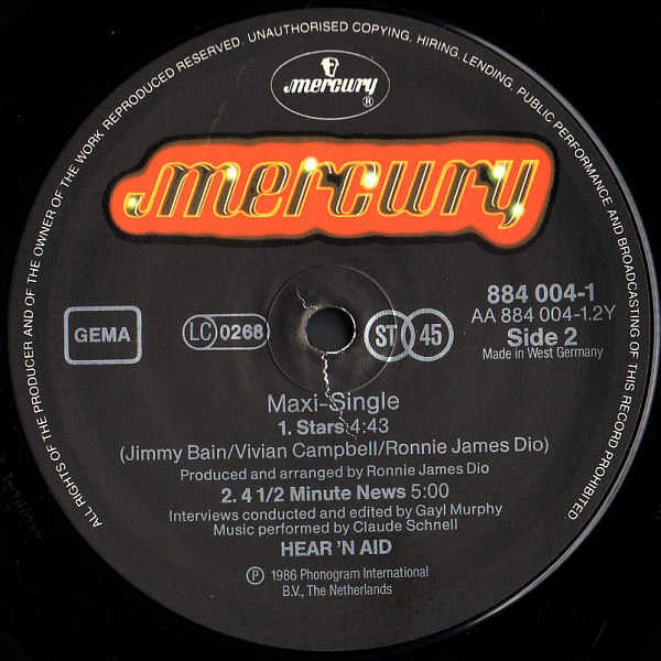 Hear'n Aid : Stars (12", Maxi)