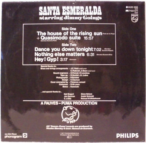 Santa Esmeralda : The House Of The Rising Sun (LP, Album)