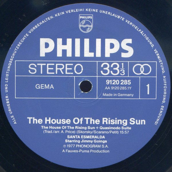 Santa Esmeralda : The House Of The Rising Sun (LP, Album)