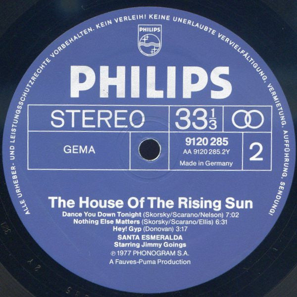 Santa Esmeralda : The House Of The Rising Sun (LP, Album)