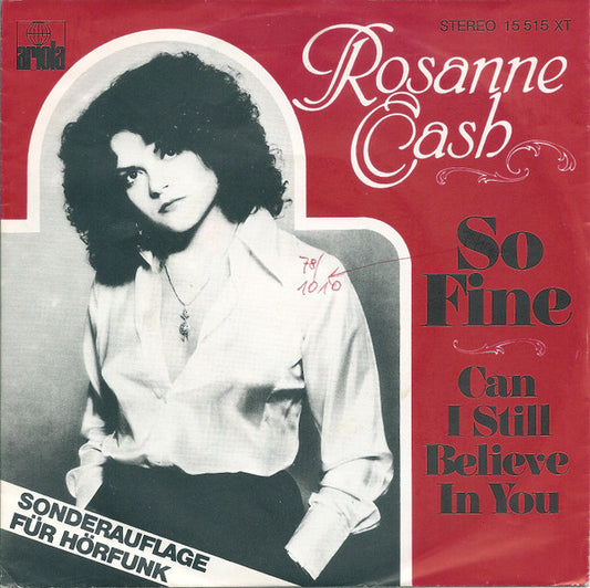 Rosanne Cash : So Fine (7", Single, S/Edition)