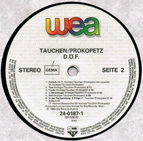 Tauchen-Prokopetz : DÖF (LP, Album)