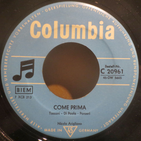 Nicola Arigliano : Come Prima (7", Single)