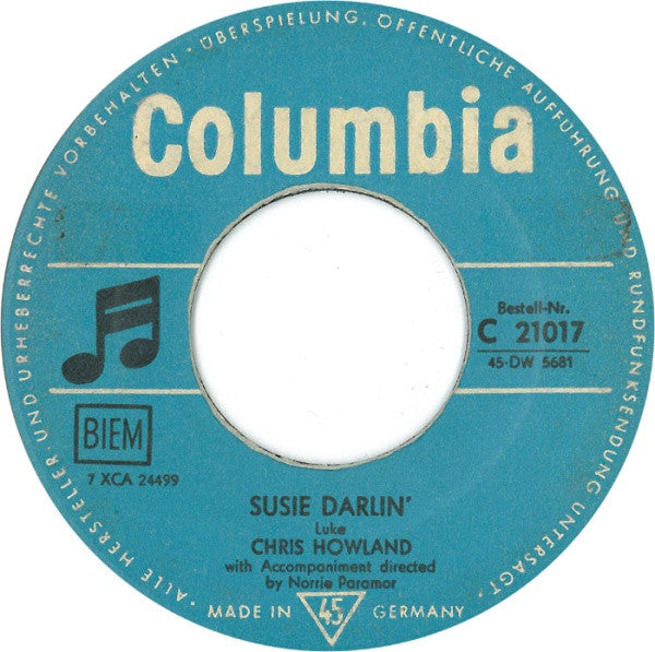 Chris Howland : Susie Darlin'  (7", Single)
