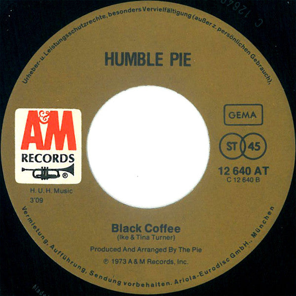 Humble Pie : Shut Up And Don't Interrupt Me (7", Single)