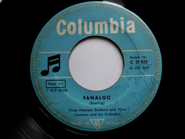 Three Petersen Brothers And Nico Carstens And His Orchestra : Africa / Fanalgo (7", Single)