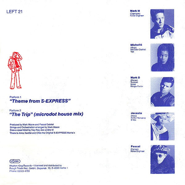S-Express* : Theme From S-Express / The Trip (Microdot House Mix) (7", Single)
